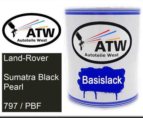 Land-Rover, Sumatra Black Pearl, 797 / PBF: 1L Lackdose, von ATW Autoteile West.